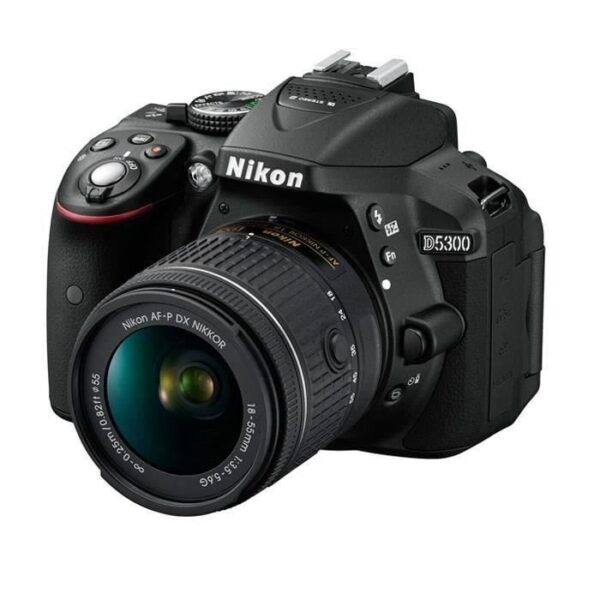 NIKON D5300 SLR-Kamera mit Objektiv - Schwarz + AF-P 18-55VR